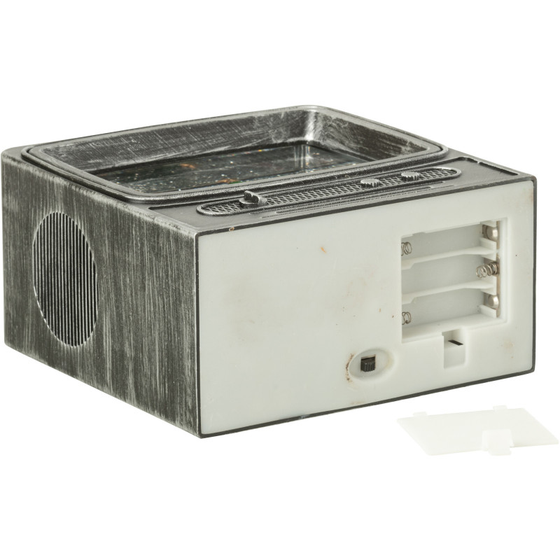 Grande Boule à neige de Noël lumineuse Télévision 18 cm en Résine Gris Maginia - 4