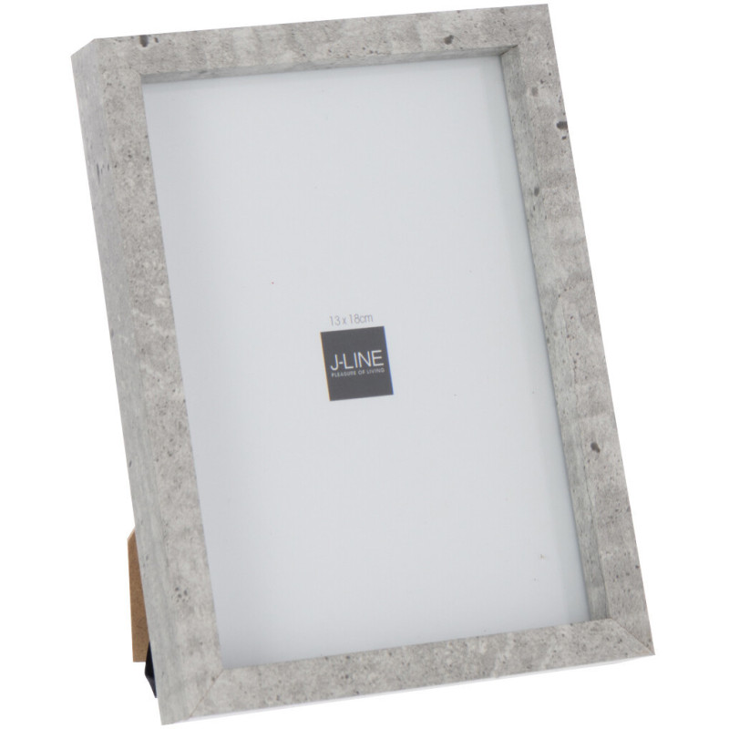 Cadre photo minimaliste Rectangulaire en Bois MDF Gris clair Pour photo 13x18 cm Piedri - 1