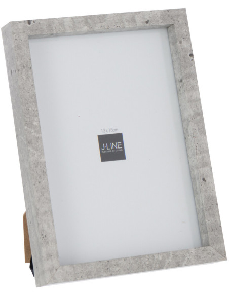 Cadre photo minimaliste Rectangulaire en Bois MDF Gris clair Pour photo 13x18 cm Piedri - 1