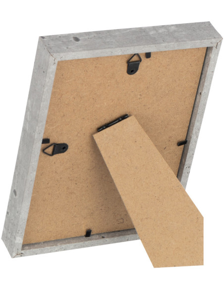 Cadre photo minimaliste Rectangulaire en Bois MDF Gris clair Pour photo 13x18 cm Piedri - 3