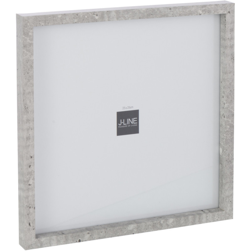 Cadre photo mural minimaliste Carré en Bois MDF Gris clair Pour photo 25x25 cm Piedri - 1