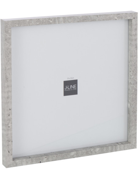 Cadre photo mural minimaliste Carré en Bois MDF Gris clair Pour photo 25x25 cm Piedri - 1