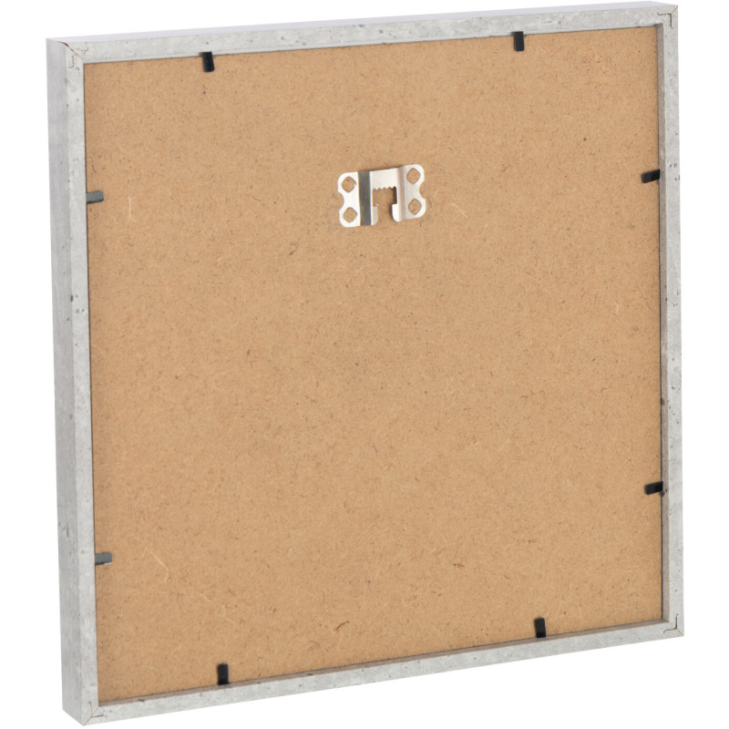 Cadre photo mural minimaliste Carré en Bois MDF Gris clair Pour photo 25x25 cm Piedri - 2