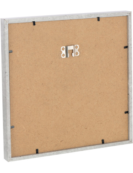 Cadre photo mural minimaliste Carré en Bois MDF Gris clair Pour photo 25x25 cm Piedri - 2