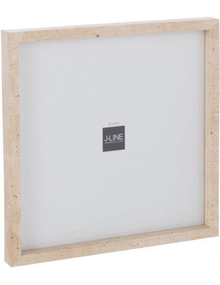 Cadre photo mural minimaliste Carré en Bois MDF Naturel Pour photo 25x25 cm Fauna - 1