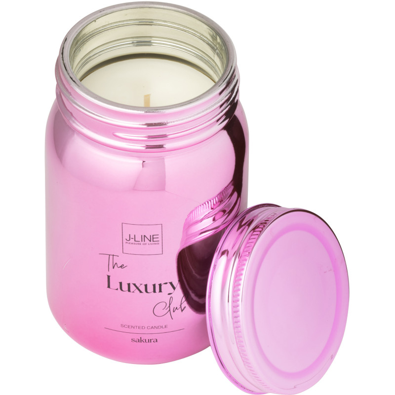 Bougie parfumée bocal Senteur florale Sakura 69 heures en Verre Rose The Luxury Club - 1