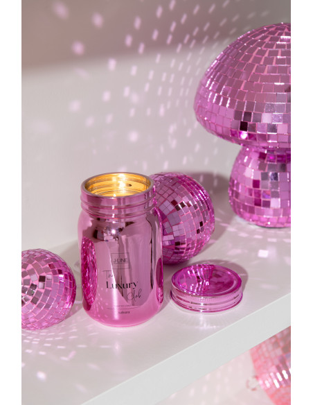 Bougie parfumée bocal Senteur florale Sakura 69 heures en Verre Rose The Luxury Club - 2