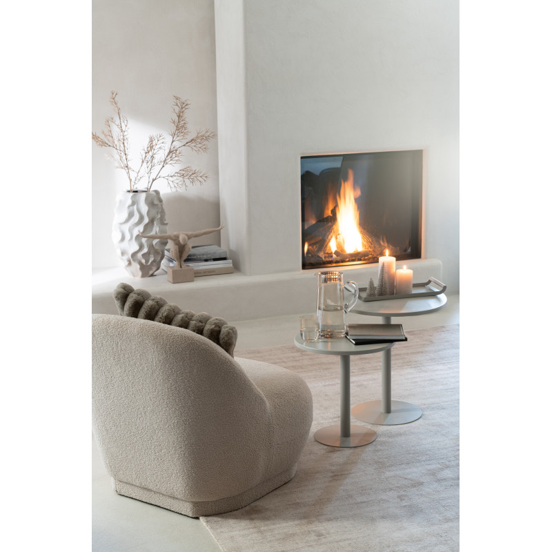 Plateau de service moderne Rectangulaire en Métal Gris Ilinio (Lot de 2) - 2