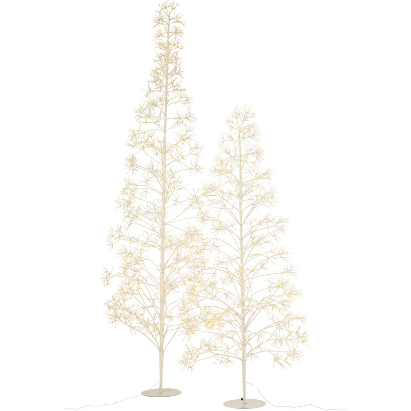 Grand Arbre lumineux déco XXL Hauteur 240 cm en Métal Blanc Treelio - 6