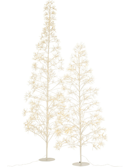 Grand Arbre lumineux déco XXL Hauteur 240 cm en Métal Blanc Treelio - 6