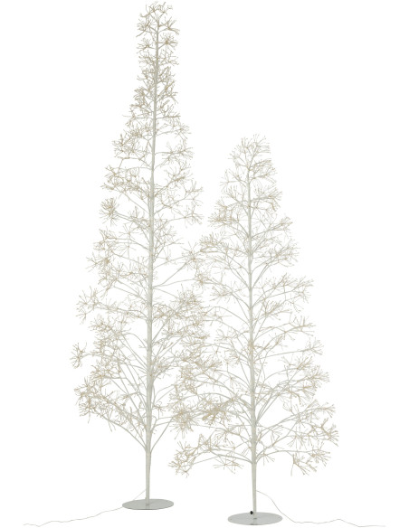 Grand Arbre lumineux déco XXL Hauteur 240 cm en Métal Blanc Treelio - 7