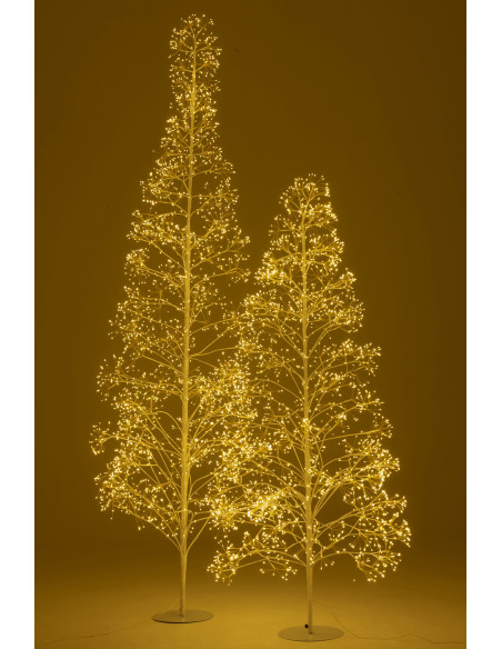 Grand Arbre lumineux déco XXL Hauteur 240 cm en Métal Blanc Treelio - 8