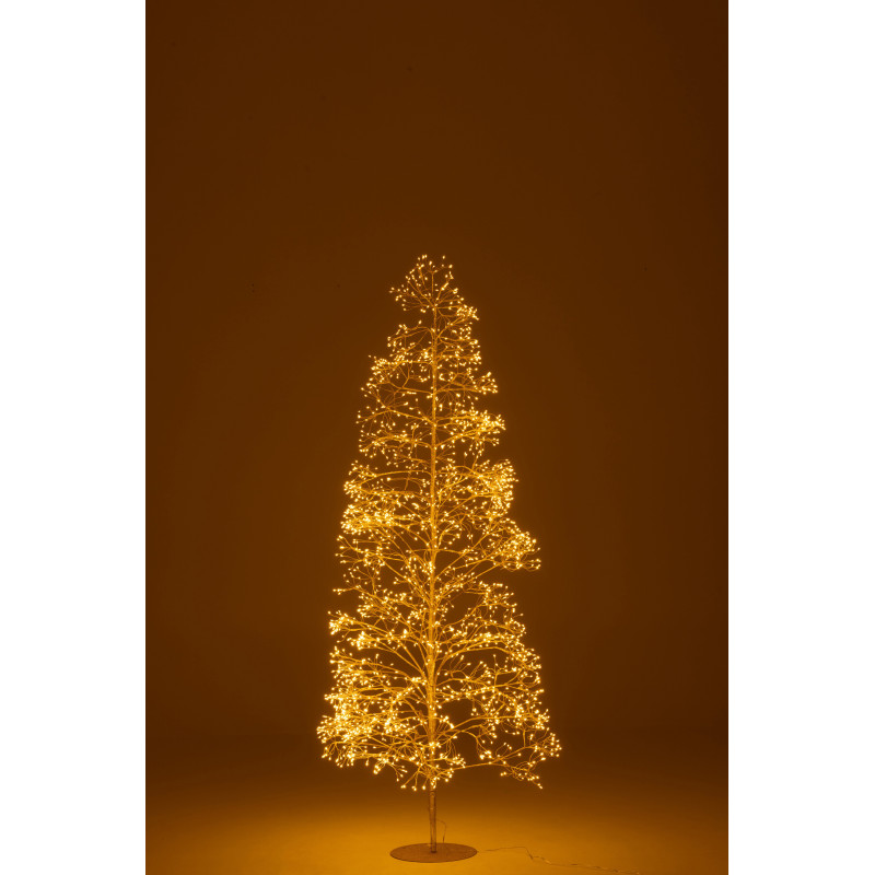 Grand Arbre lumineux déco XL Hauteur 210 cm en Métal Doré Treelio - 3