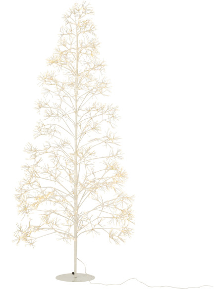 Grand Arbre lumineux déco XL Hauteur 210 cm en Métal Blanc Treelio - 1