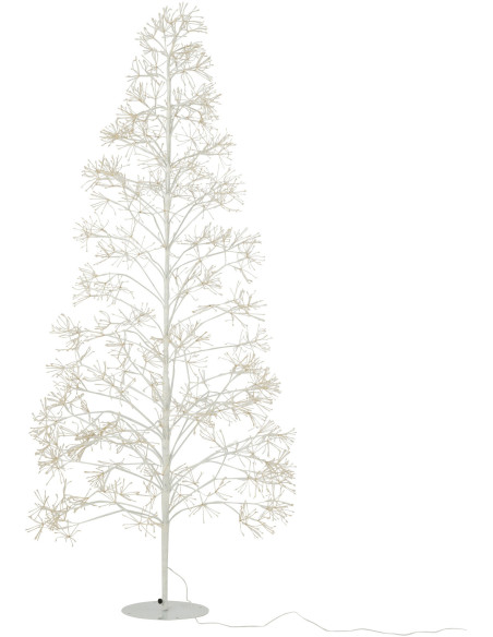Grand Arbre lumineux déco XL Hauteur 210 cm en Métal Blanc Treelio - 2