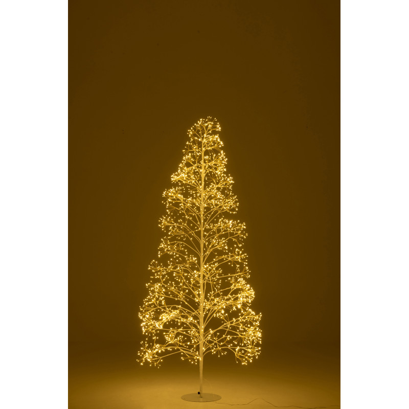 Grand Arbre lumineux déco XL Hauteur 210 cm en Métal Blanc Treelio - 3
