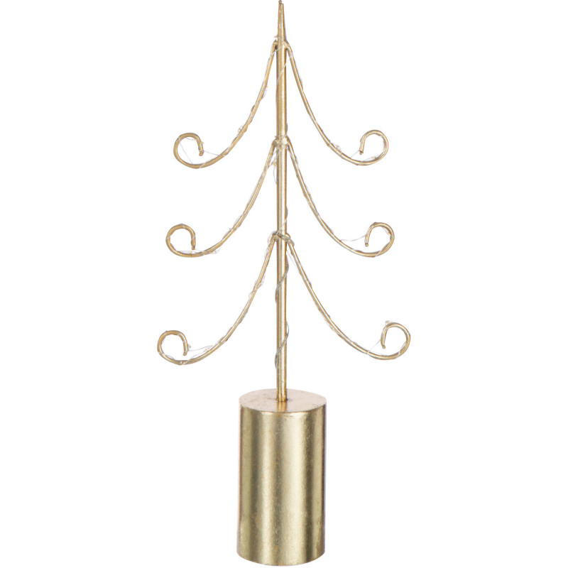 Sapin de Noël déco design lumineux Hauteur 42 cm en Métal Doré Treesmas - 1