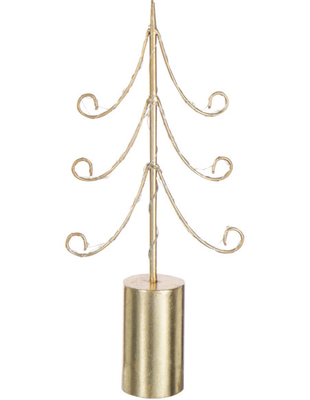 Sapin de Noël déco design lumineux Hauteur 42 cm en Métal Doré Treesmas - 1