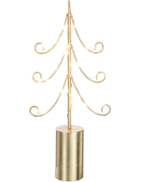 Sapin de Noël déco design lumineux Hauteur 42 cm en Métal Doré Treesmas - 3