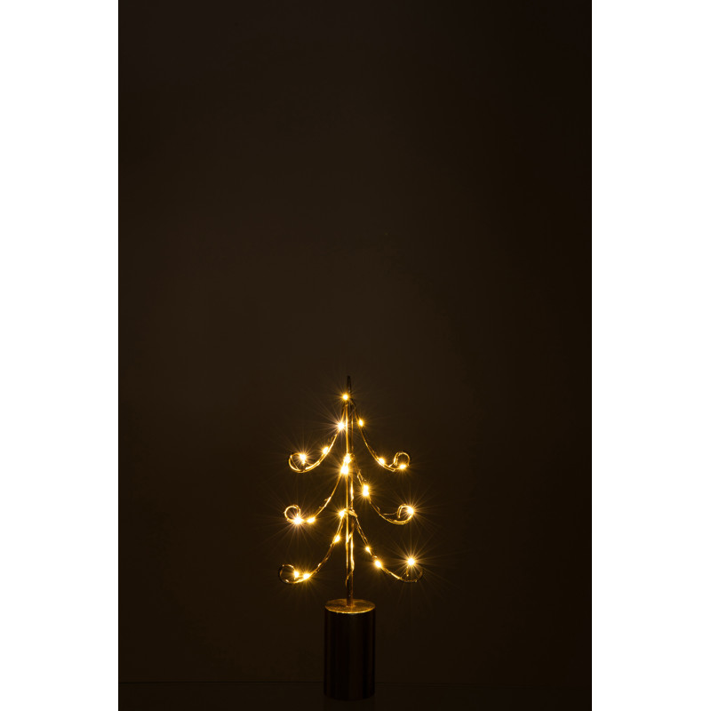Sapin de Noël déco design lumineux Hauteur 42 cm en Métal Doré Treesmas - 4