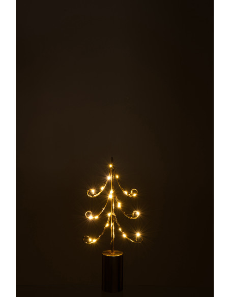 Sapin de Noël déco design lumineux Hauteur 42 cm en Métal Doré Treesmas - 4