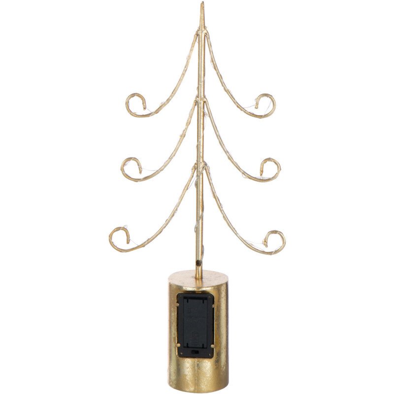 Sapin de Noël déco design lumineux Hauteur 42 cm en Métal Doré Treesmas - 5