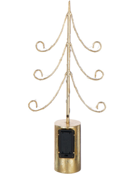 Sapin de Noël déco design lumineux Hauteur 42 cm en Métal Doré Treesmas - 5