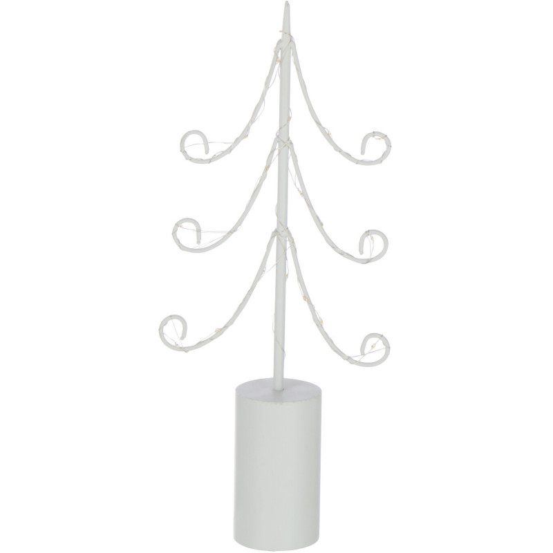 Sapin de Noël déco design lumineux Hauteur 42 cm en Métal Blanc Treesmas - 1