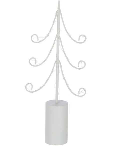 Sapin de Noël déco design lumineux Hauteur 42 cm en Métal Blanc Treesmas - 1