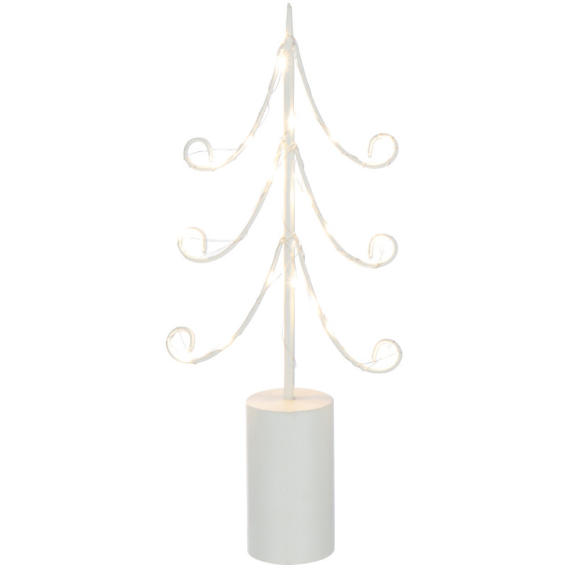Sapin de Noël déco design lumineux Hauteur 42 cm en Métal Blanc Treesmas - 2