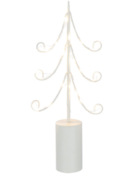 Sapin de Noël déco design lumineux Hauteur 42 cm en Métal Blanc Treesmas - 2