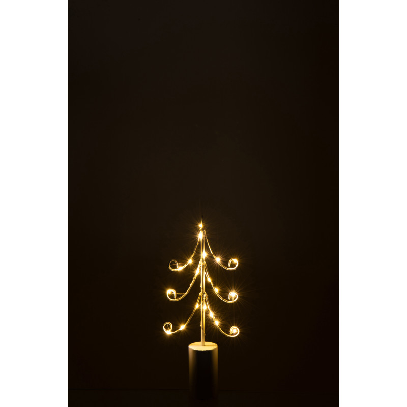 Sapin de Noël déco design lumineux Hauteur 42 cm en Métal Blanc Treesmas - 3