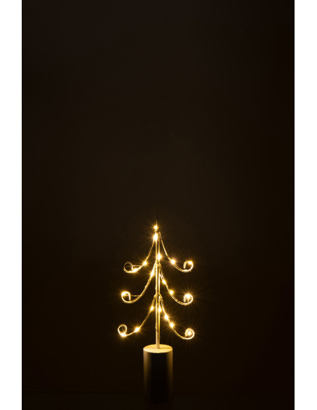 Sapin de Noël déco design lumineux Hauteur 42 cm en Métal Blanc Treesmas - 3