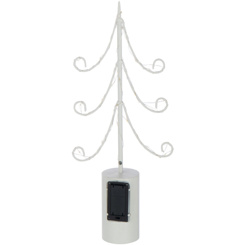 Sapin de Noël déco design lumineux Hauteur 42 cm en Métal Blanc Treesmas - 4