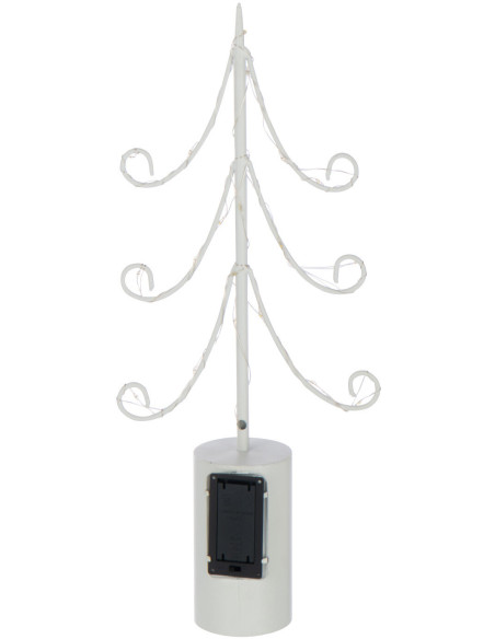 Sapin de Noël déco design lumineux Hauteur 42 cm en Métal Blanc Treesmas - 4