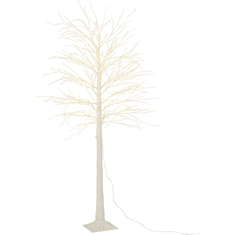 Grand Arbre lumineux déco Hauteur 180 cm en Métal Blanc Leavno - 1
