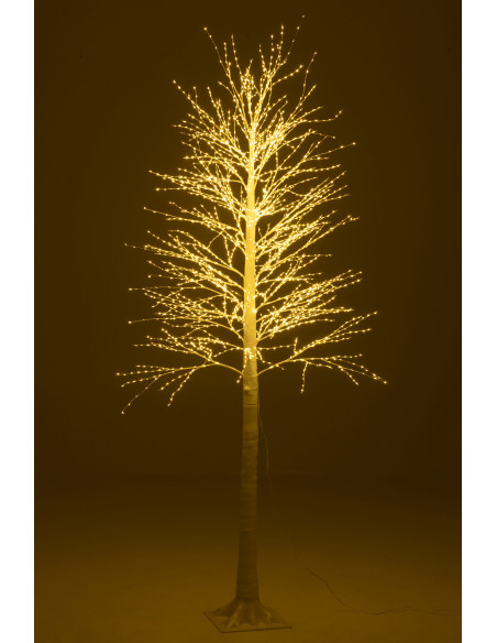 Grand Arbre lumineux déco XL Hauteur 210 cm en Métal Blanc Leavno - 4