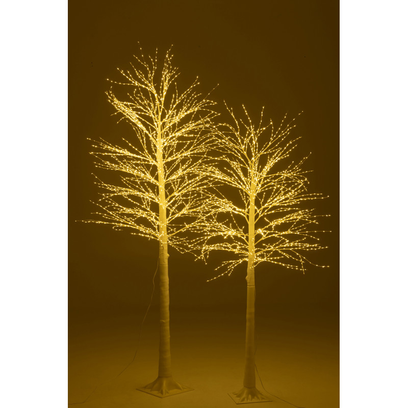 Grand Arbre lumineux déco XL Hauteur 210 cm en Métal Blanc Leavno - 8