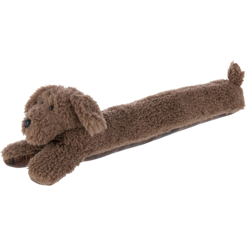 Boudin de porte original Chien 80 cm en Tissu Marron Waffi - 1
