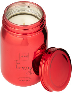 Bougie parfumée bocal Senteur épicée Mulled Wine 69 heures en Verre Rouge The Luxury Club - 1