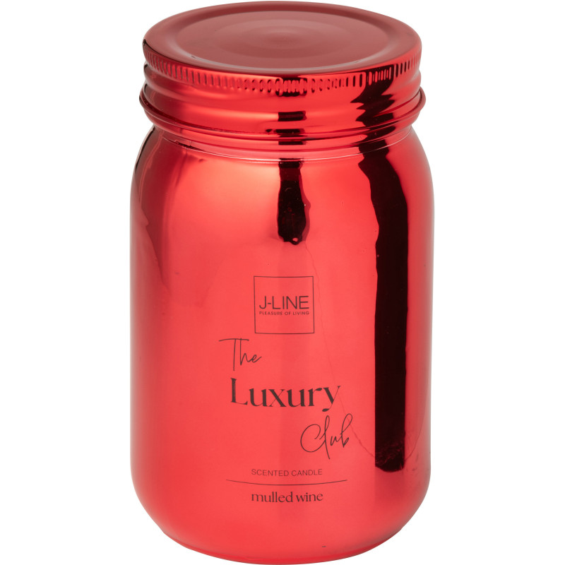 Bougie parfumée bocal Senteur épicée Mulled Wine 69 heures en Verre Rouge The Luxury Club - 2