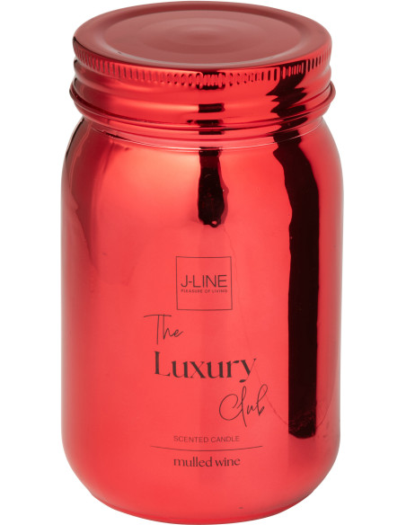 Bougie parfumée bocal Senteur épicée Mulled Wine 69 heures en Verre Rouge The Luxury Club - 2