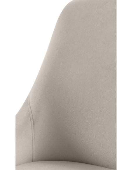 Chaise moderne en Velours Gris Métal Doré Jorvila - 3