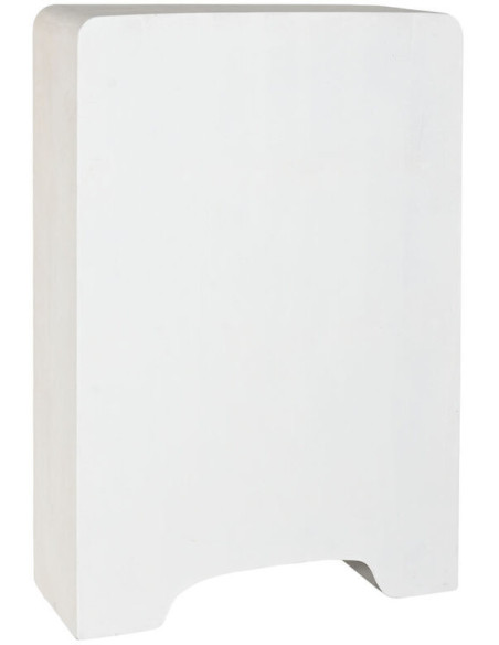 Bibliothèque design organique 3 niches Bois MDF Blanc Rugueux Résine Feelt - 3