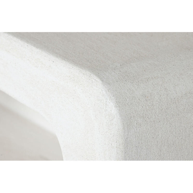 Bibliothèque design organique 3 niches Bois MDF Blanc Rugueux Résine Feelt - 5