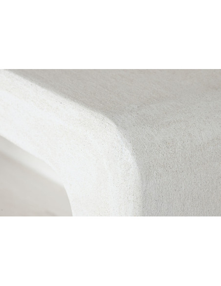 Bibliothèque design organique 3 niches Bois MDF Blanc Rugueux Résine Feelt - 5