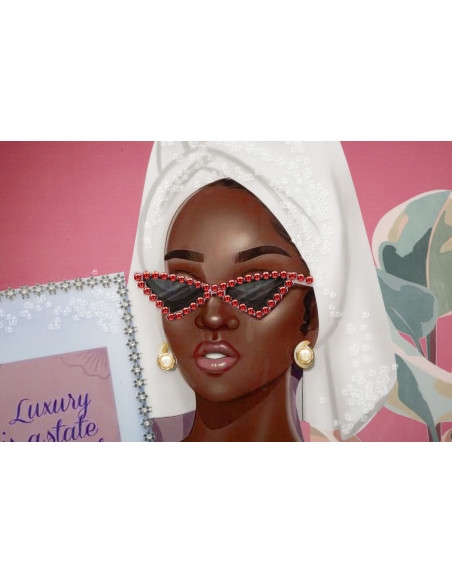 Toile murale peinte Femme spa Mind 82x82 avec cadre argenté Luxury 