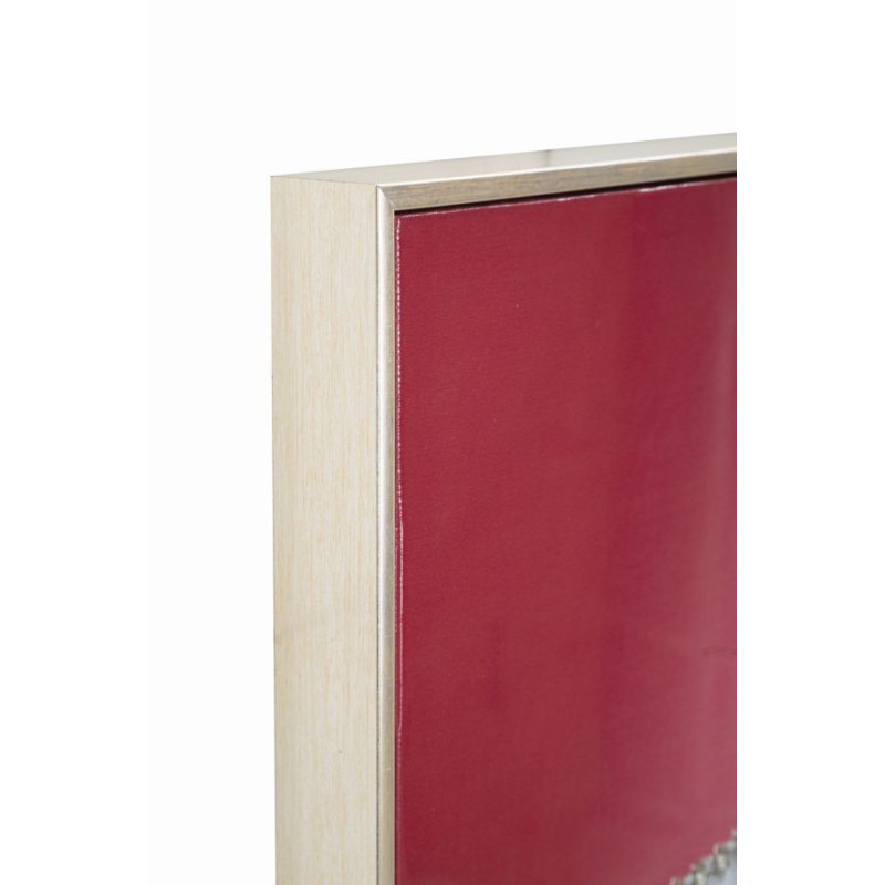 Toile murale peinte Femme spa Mind 82x82 avec cadre argenté Luxury 