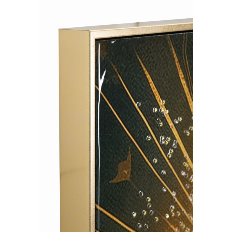 Toile murale peinte religieuse Madone au Sacré-coeur 72x102 avec cadre doré Madonna 