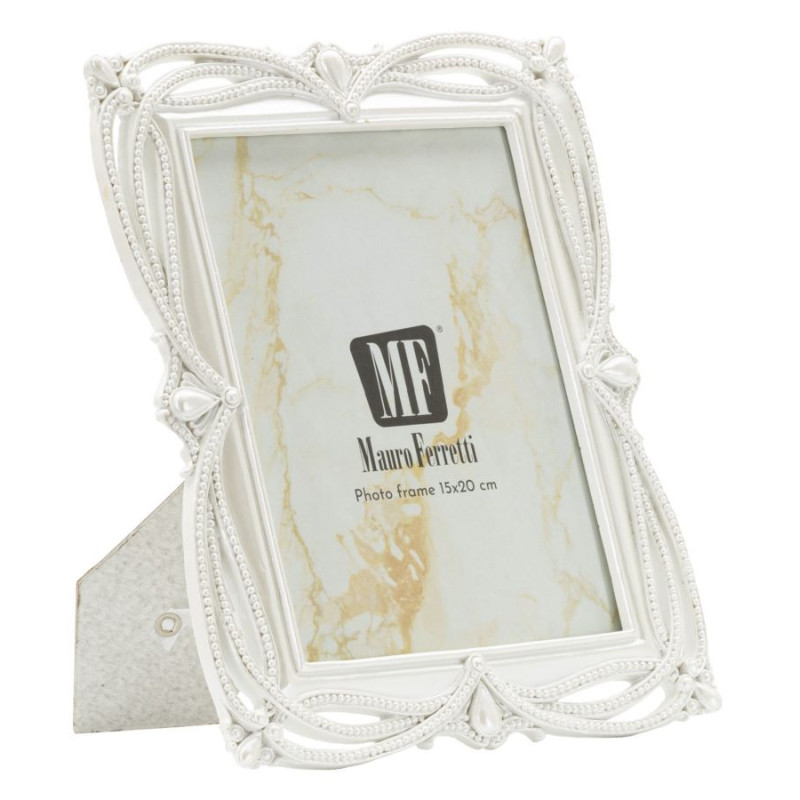 Cadre photo romantique Rubans pour photo 15x20 Résine Argenté Ribbon 